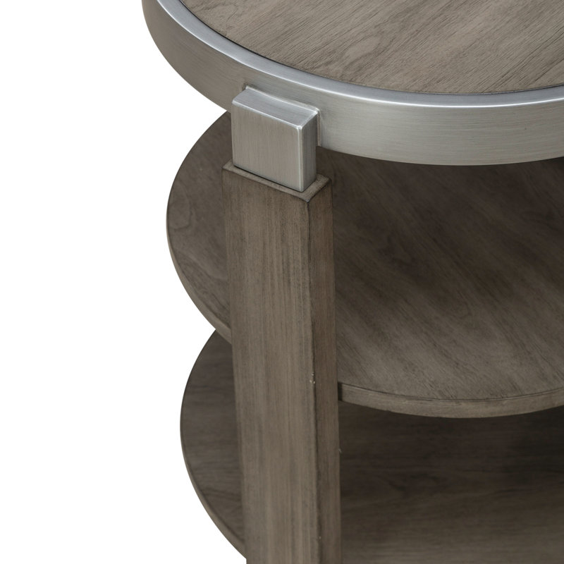 Table de chevet Colyt avec 2 tablettes ouvertes