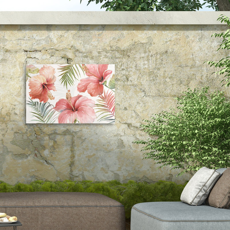 Toile d'extérieur Lisa Audit Tropical Blush I, H 30 po x l 47 po x P 1,5 po
