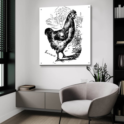  «Garden Chicken» par Art Licensing Studio, art mural en verre acrylique
