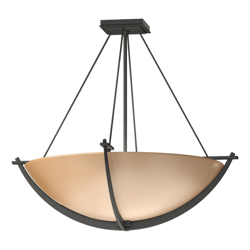 Compass 3 - Light Semi Flush Mount, Natural lron, Sand, 24.1" H x 27.4" W x 27.4" D