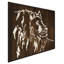 Lion blanc sur bois foncé - impression-242134106-242134107