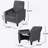 Smoke Fabric Push Back Chair For Elegant Home Décor-1754474514