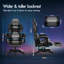 Gaming Chair With RGB LED Light 8-Point Massage Computer Office Chair With Lumbar Support Footrest Red & Black-1435460402