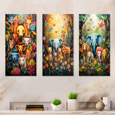 Ensemble de 3 reproductions d'art pour chambre d'enfant