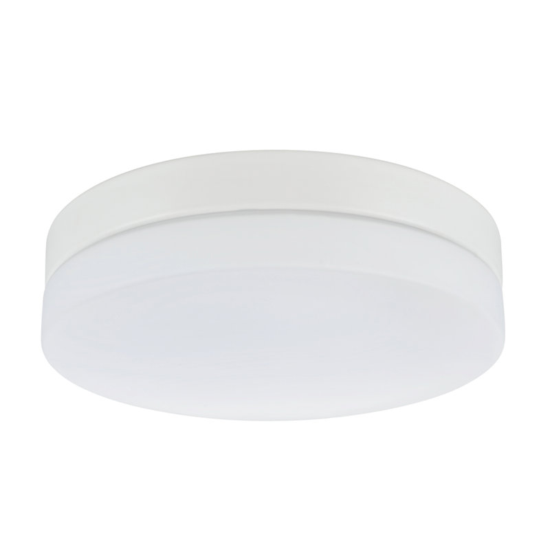 Glass LED Flush Mount, White