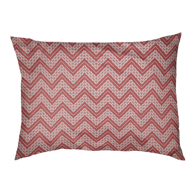 Coussin Chelan, Petit (l 28 po x P 18 po x H 6 po), Rouge