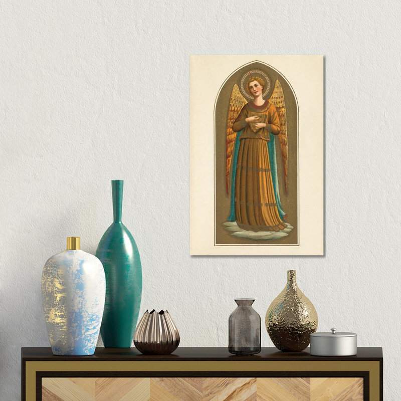 Musical Angel V - reproduction d'art murale - toile tendue, Toile tendue, Ne s’applique pas, H 18 po x l 12 po