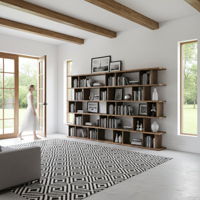 Josmel Rustic Multi-tier Wooden Bookshelf by Loon Peak