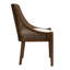 Chaise de salle à manger moderne Paxon en bois d'hévéa massif avec dossier en rotin et assise rembourrée-134972633-134972634