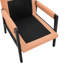 Fauteuil Mid-Century moderne orange - somptueux chenille, dossier réglable, revêtement en bois, matériau chenille, assise,-1639044816