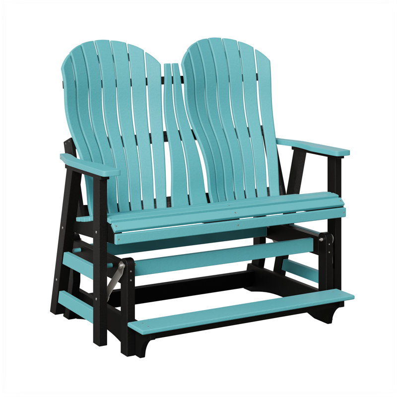 Contour Outdoor Glider, Black, Aruba Blue