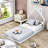Wood Floor Bed with House-shaped Headboard-947129496-978519340
