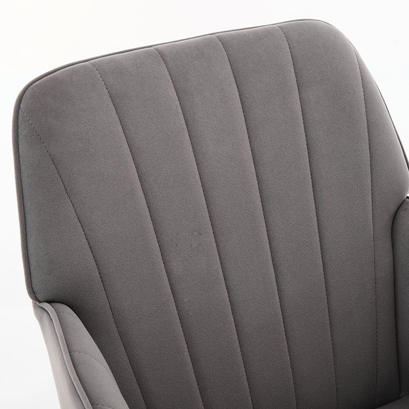 Fauteuil de bureau ergonomique en velours gris