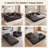 Heron Convertible Floor Sofa Bed, Modular Chenille Loveseat Sleeper Couch, Boneless Compression Sectional Sofa for Living Room, Bedroom, Studio, No Assembly Required-924703103