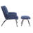 Caicedo Fabric Upholstered Accent Chair with Ottoman-1287311465