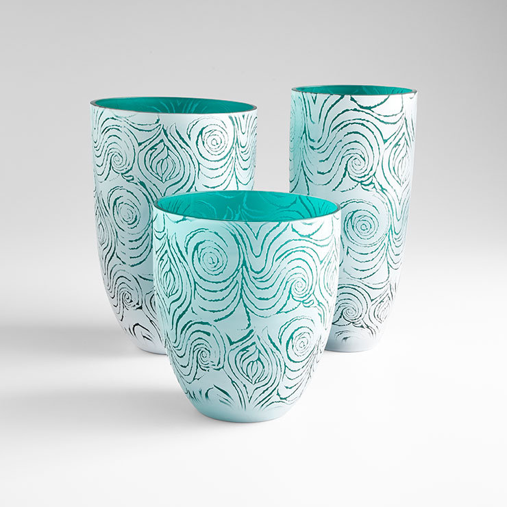 Vase de table Destin, H 11,5 po x l 7,5 po x P 7,5 po