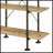 Rustic Oak And Black 5-Shelf Bookcase