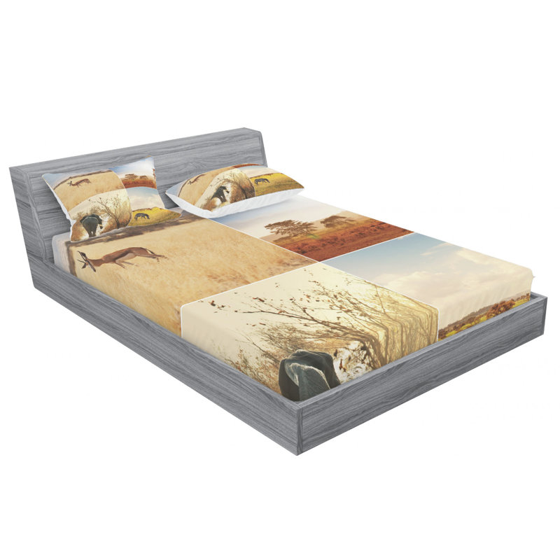 Microfiber Sheet Set, Queen Sheet Set with Fitted Sheet