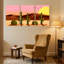 Cactus désert, Cactus coucher de soleil, paysage, ensemble de 3 reproductions d'art sur toile-497434177