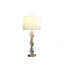 Lampe de table moderne Clyvera avec verre texturé ambré et accents dorés brossés-125702996-125964853-125964856
