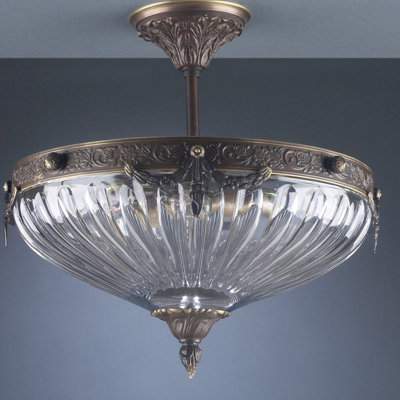 Ezzell Glass Semi Flush Mount