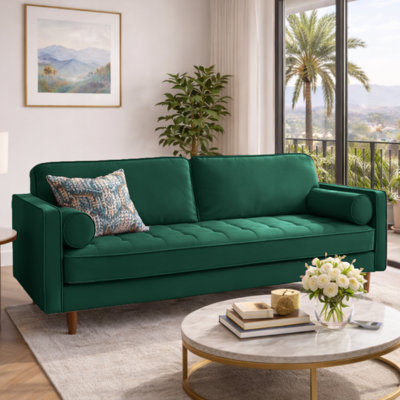 Alden 70" Square Arm Velvet Sofa