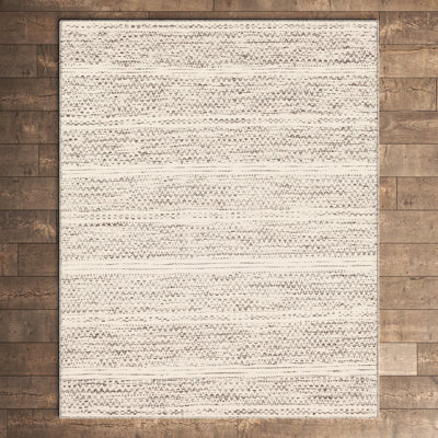 Chevron Flatweave Wool Cream/Black Area Rug