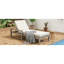 Chaises longues extérieures, dossier ajustable, 5 places. Chaises longues de patio pour piscine, jardin, terrasse, pelouse, grises. Bois et tissu. 22 kg, 400 unités offertes. Sécurité garantie.