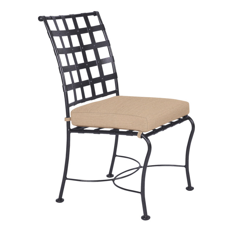 Classico Outdoor Dining Side Chair, Graphite, Cast Lagoon