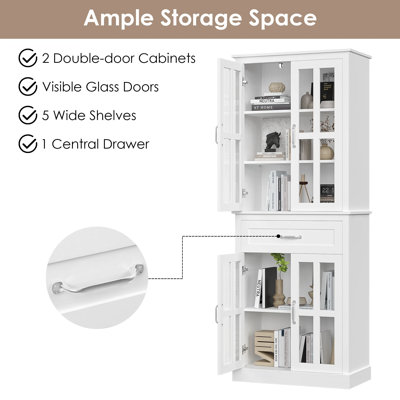 Kirklyn 74.9" H x 40.5" W 9-Tier Standard Bookcase, Freestanding CD Display Shelves for Media Storage with Adjustable Shelves