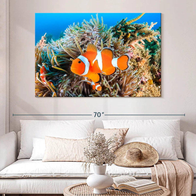 Brampt Fish Swimming, 34" H x 51" W