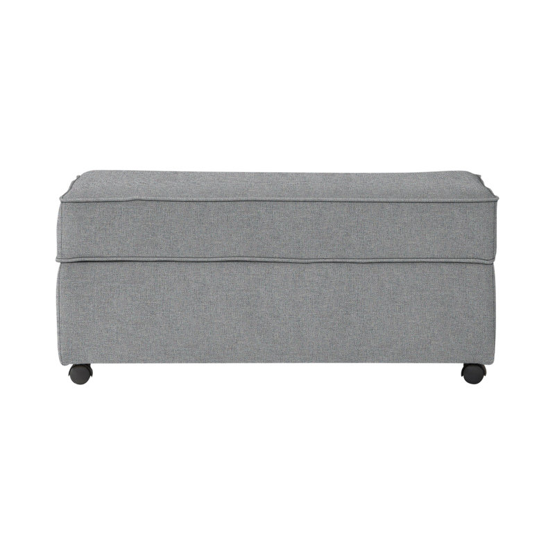 Repose-pieds standard rectangulaire avec rangement Ilmo, Turquoise grande
