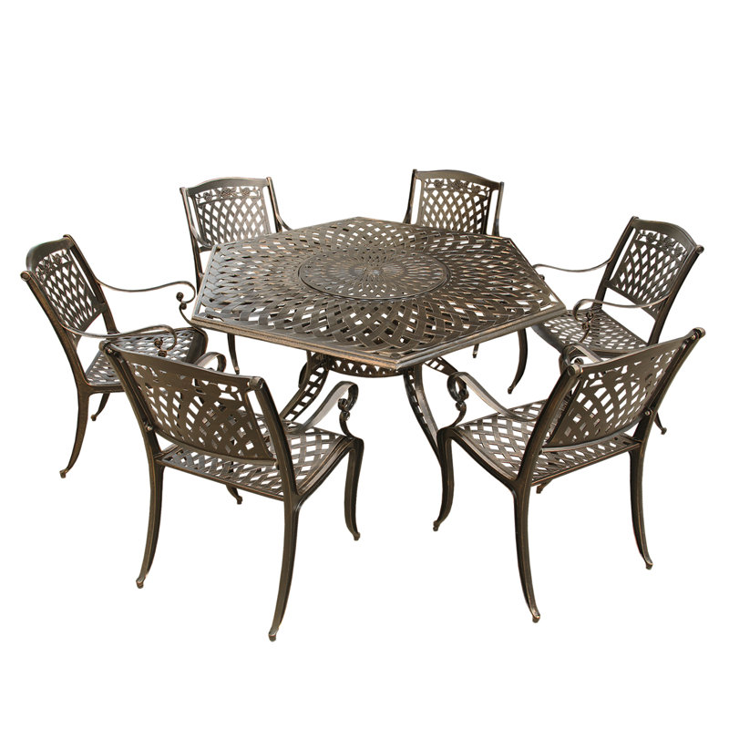 Ensemble repas 7 pièces Cassidy, Bronze