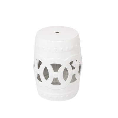 Outdoor Ceramic Drum Side Table