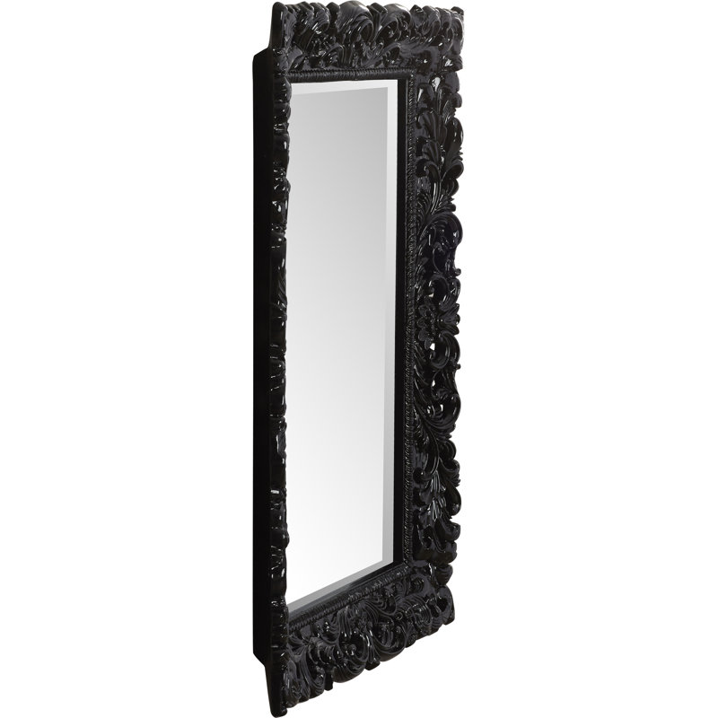 Luise Ornate Beveled Framed Accent Mirror, Black