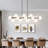 16 - Light Iron Dimmable Sputnik Modern Linear Chandelier