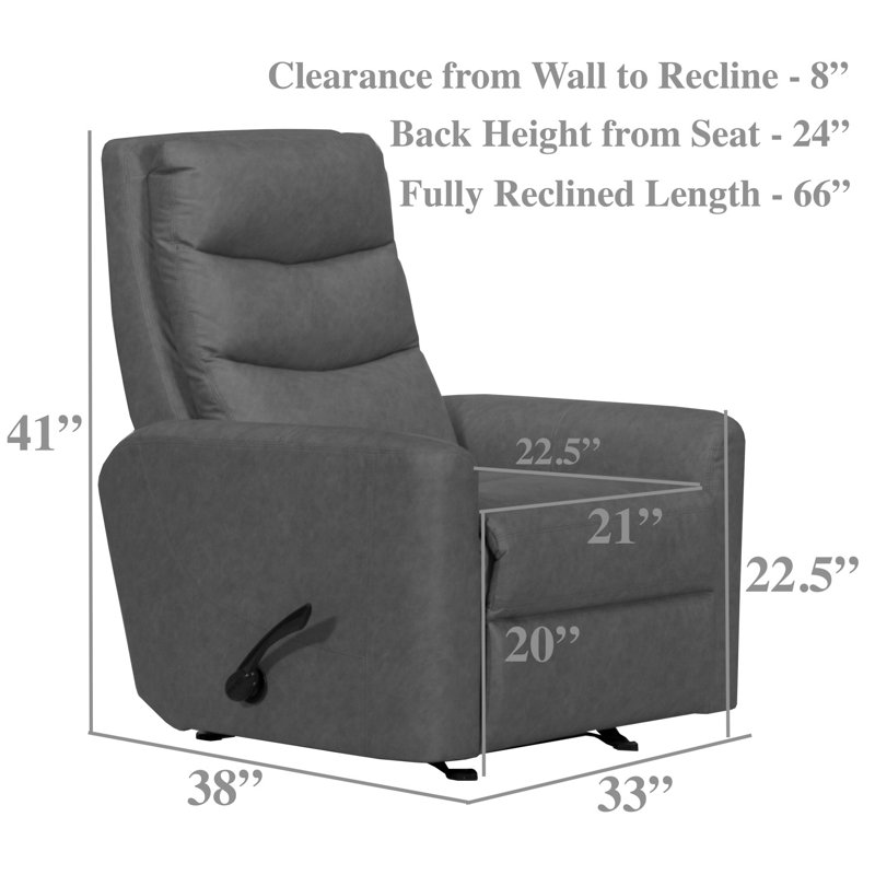 Saraha Glider Recliner, Gray