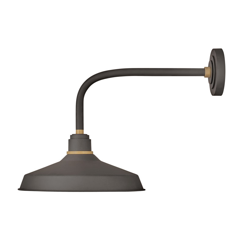 Foundry Wall Mount Outdoor Barn Light, Textured Black, 18" H x 16" W x 25.75" D