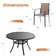 6-Person Patio dining set with Round Dining Table and 6 Stackable Armrest Chairs