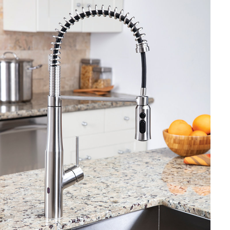 Robinet de cuisine à poignée simple Neo, Acier inoxydable