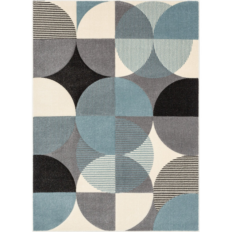 Astrid Geometric Synthetic Area Rug, Rectangle 120 x 160 cm