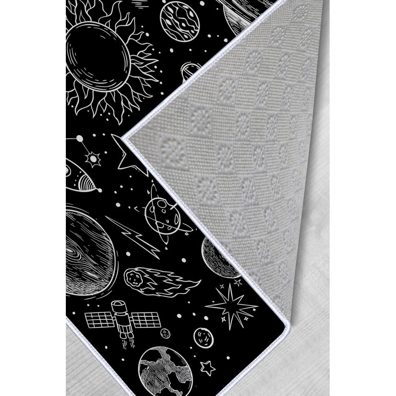 Stylish Woven Carpet, 100% Polyester, 4.0 x 5.9 Feet | 3D Digital Printing, Antibacterial, Non-Slip PVC Underside | Machine Washable, Pile Height: 0.3 Inches, Perfect for Living Room & Bedroom Decor