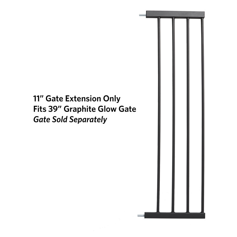 Barrière pour animaux Glow Stripe Extension, H 39 po x l 11 po x P 0,78 po, Graphite
