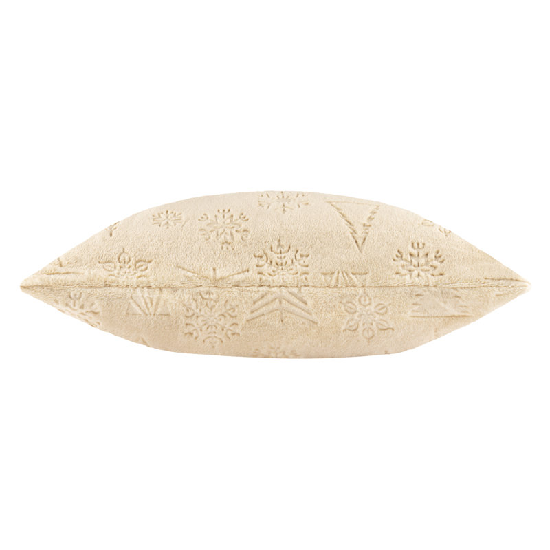 Festive Time Natural Square Cushion, Polyester