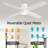 Bonnitta 4-Blade LED Metal and Wood Flush Mount Ceiling Fan-92177177-127328271-127328273