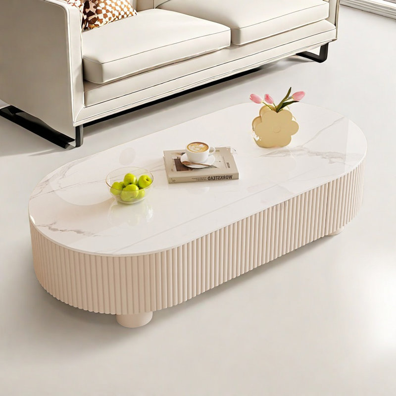 Simple oval rock table