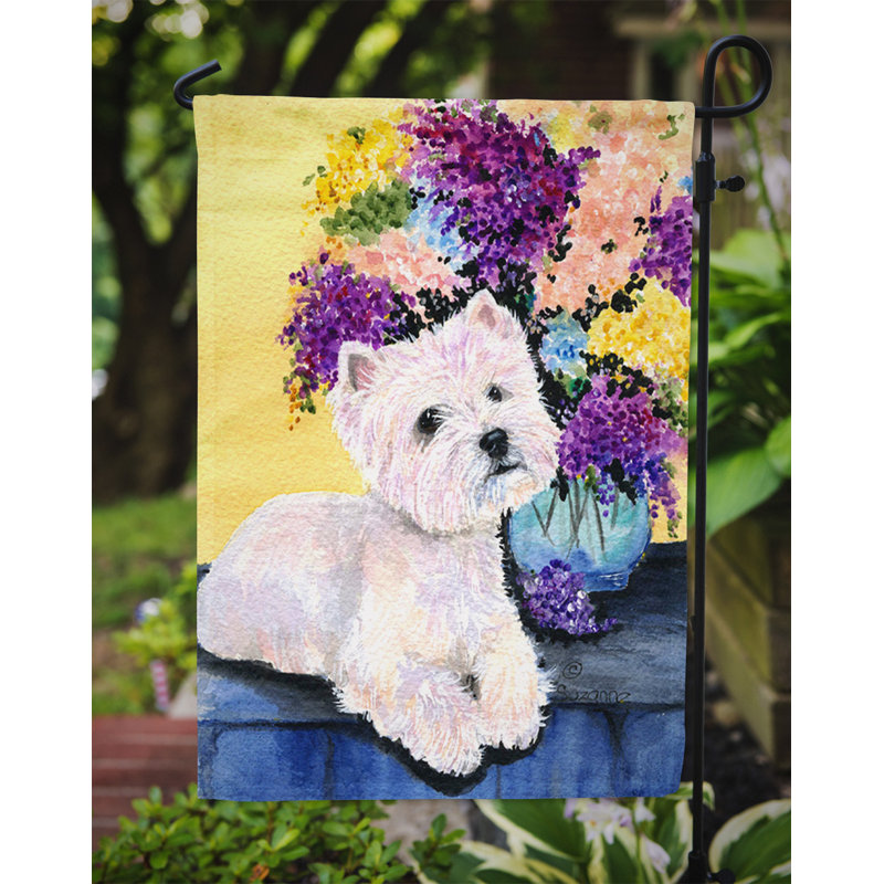 Drapeau de jardin à 2 côtés westie