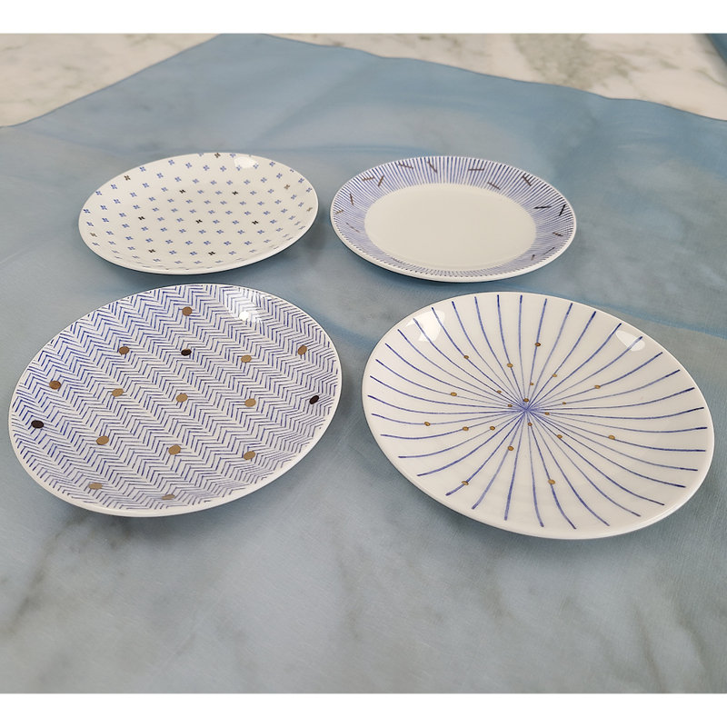 Assiette à pain et beurre en porcelaine tendre 5 po Choe
