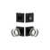 Viaggio Quadrato Linen Texture Rosette Complete Entry Set with Circolo Crystal Knob