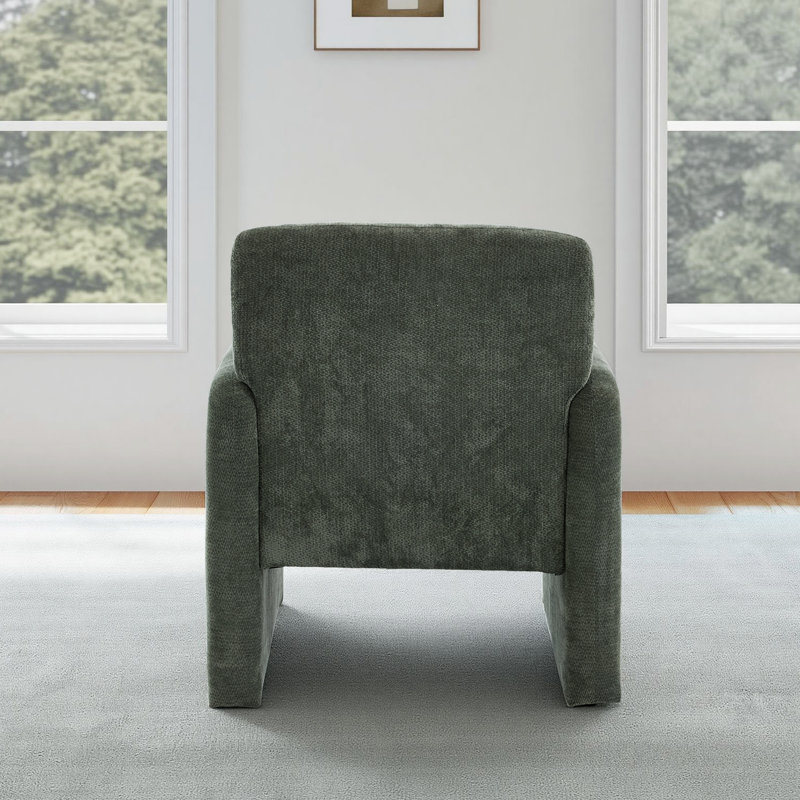 Ensemble de 2 fauteuils d'appoint rembourrés 28,74 po de largeur, Vert, 2